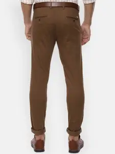 Van Heusen Sport Men Brown Slim Fit Solid Regular Trousers