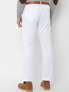 Allen Solly Men White Regular Fit Solid Formal Trousers