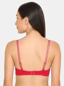 Zivame Pink Solid Non-Wired Lightly Padded T-shirt Bra ZI0101Y0X2D