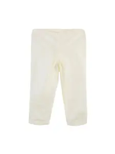 Sethukrishna Boys Gold-Toned & Cream-Coloured Colourblocked Kurta with Pyjamas