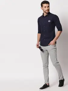 SPYKAR Men Blue Regular Fit Printed Casual Shirt