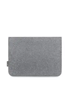 Gizga Essentials Unisex Light Grey Textured 14 Inch Laptop Bag