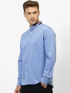 Celio Men Blue Slim Fit Solid Casual Shirt