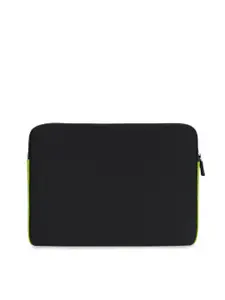 Gizga Essentials Black & Green Solid Laptop Sleeve
