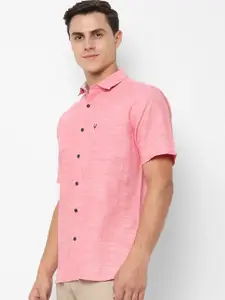 Allen Solly Men Pink Slim Fit Solid Casual Shirt