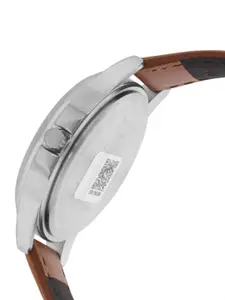 Helix Men Beige Analogue Watch TW023HG17