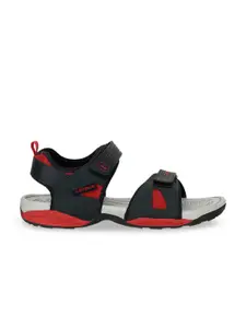 Campus Men Navy Blue & Red Sports Sandals