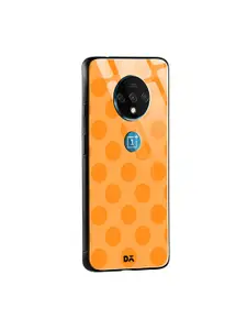 DailyObjects Orange Polka Dots OnePlus 7T Glass Mobile Case
