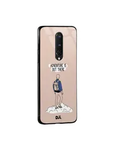 DailyObjects Brown & White Adventure Out OnePlus 8 Glass Mobile Case