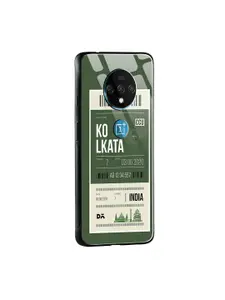 DailyObjects Olive Green & White Kolkata City Tag OnePlus 7T Glass Mobile Case