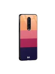 DailyObjects Coral & Pink Striped Quin OnePlus 8 Glass Mobile Case