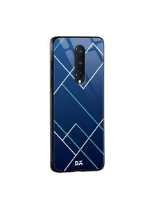 DailyObjects Blue & White Nightfall Tach Lines OnePlus 8 Glass Mobile Case