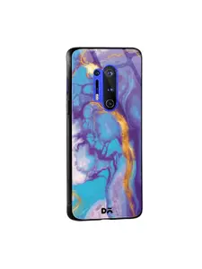 DailyObjects Purple & Blue Marble Thunder OnePlus 8 Pro Glass Mobile Cover