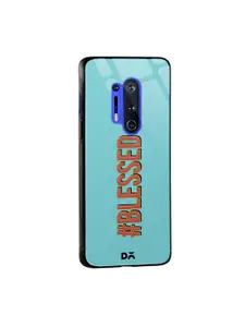 DailyObjects Turquoise Blue & Red Blessed OnePlus 8 Pro Glass Mobile Cover