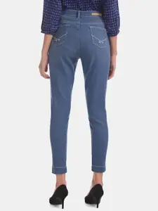 U.S. Polo Assn. Women Blue Regular Fit High-Rise Clean Look Stretchable Jeans