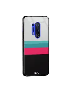 DailyObjects Black & Grey Colour-Blocked OnePlus 8 Pro Glass Mobile Case