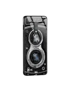 DailyObjects Black & Grey Flex Camera OnePlus 7 Glass Mobile Case