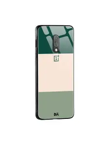 DailyObjects Green & Beige Triplet OnePlus 7 Glass Mobile Case