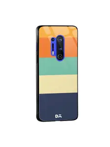 DailyObjects Navy Blue & Beige Quin OnePlus 8 Pro Glass Mobile Case