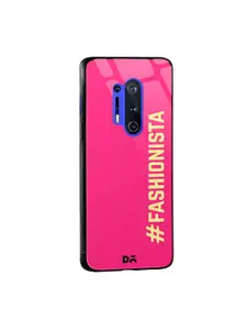 DailyObjects Pink & Yellow Fashionista OnePlus 8 Pro Glass Mobile Case