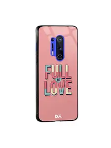 DailyObjects Pink & Green Full of Love OnePlus 8 Pro Glass Mobile Case