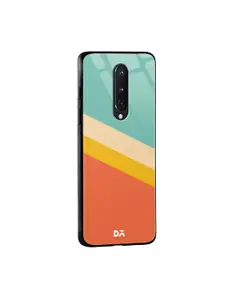 DailyObjects Sea Green & Orange Tropical Angles OnePlus 8 Glass Mobile Case