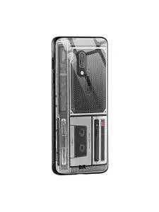 DailyObjects Black & Grey Apps 2 in 1 OnePlus 7 Glass Mobile Case