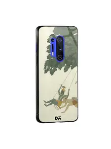 DailyObjects Green & Beige Krishna Swings OnePlus 8 Pro Glass Mobile Case