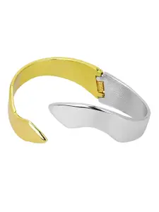 Adwitiya Collection Women Gold-Plated & Silver-Toned Handcrafted Cuff Bracelet