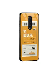 DailyObjects Mustard Yellow & Beige Vadodara City Tag OnePlus 8 Glass Mobile Case