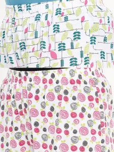 zebu Women Pack of 2 Printed Lounge Capris