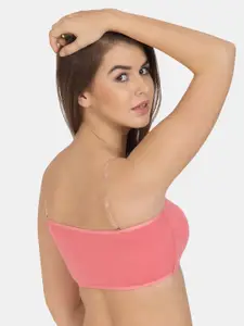 Tweens Pack of 2 Pink Solid Non-Wired Lightly Padded Bandeau Bras TW-9279-CRL-2PC-30B