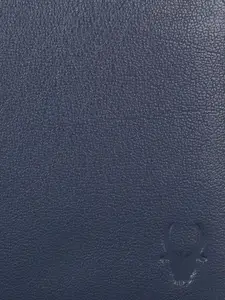 WildHorn Men Navy Blue & Black RFID Protected Genuine Leather Wallet & Pen Accessory Gift Set