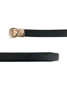 WINSOME DEAL Men Black Solid Belt
