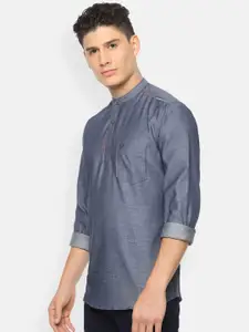 Allen Solly Sport Men Blue Regular Fit Solid Casual Shirt