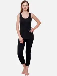 Ayaki Women Black Solid Thermal Top