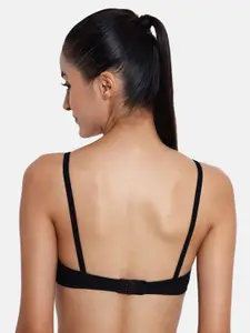 ABELINO Black Solid Non-Wired Non Padded T-shirt Bra NEWSEEMBLACK01