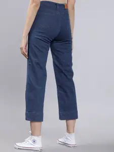 Tokyo Talkies Women Blue Flared High-Rise Clean Look Stretchable Jeans