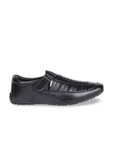 Bata Men Black Shoe-Style Sandals