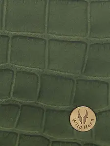 WildHorn Men Green & Blue RFID Protected Genuine Leather Wallet & Pen Accessory Gift Set