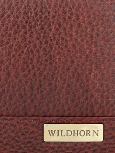 WildHorn Men Brown & Blue RFID Protected Genuine Leather Wallet & Pen Accessory Gift Set