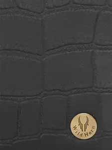 WildHorn Men Black & Orange RFID Protected Genuine Leather Wallet & Pen Accessory Gift Set