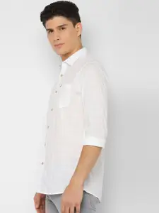 Allen Solly Sport Men White Regular Fit Solid Casual Shirt