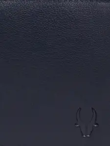 WildHorn Men Blue & Black Men RFID Protected Genuine Leather Wallet & Pen Accessory Gift Set