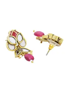 Voylla Gold-Plated & Pink Classic Studs