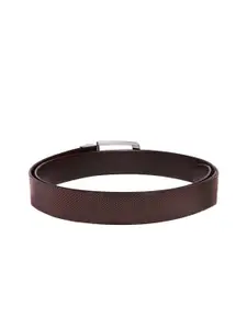 WildHorn Men Blue & Brown Textured RFID Protected Genuine Leather Wallet & Belt Accessory Gift Set