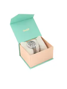 TEAL BY CHUMBAK Women Pink & Grey Analogue Watch 8907605094033