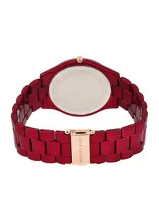 Michael Kors Women Red Analogue Watch MK3895