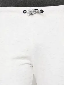 Octave Men White & Black Printed Track Pants