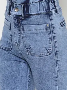 KASSUALLY Women Blue Regular Fit High-Rise Clean Look Stretchable Jeans